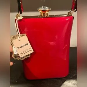 Alyssa Red Patent Bag